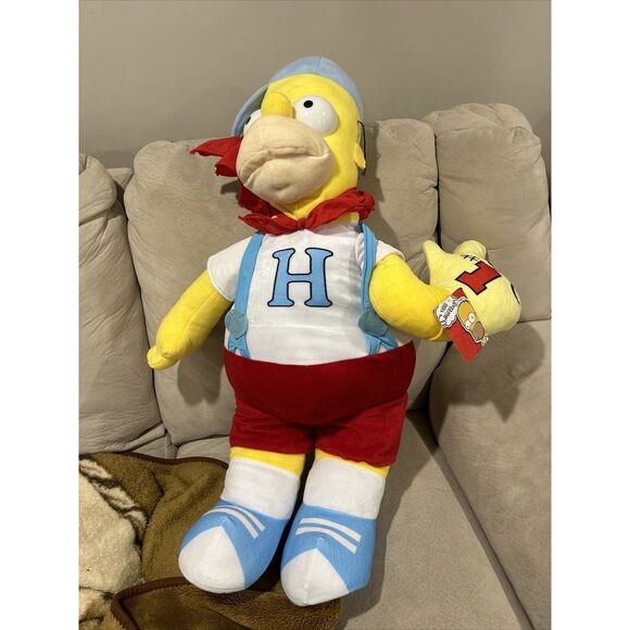 Homer Simpson Plush Doll Homer Simpson Mascot 2019 Toy Factory‎ Jumbo 36" Rare - Picture 1 of 11